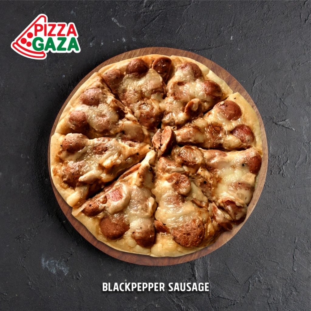 Pizza rasa topping Blackpepper Sausage FROZEN Beku Small Medium Large