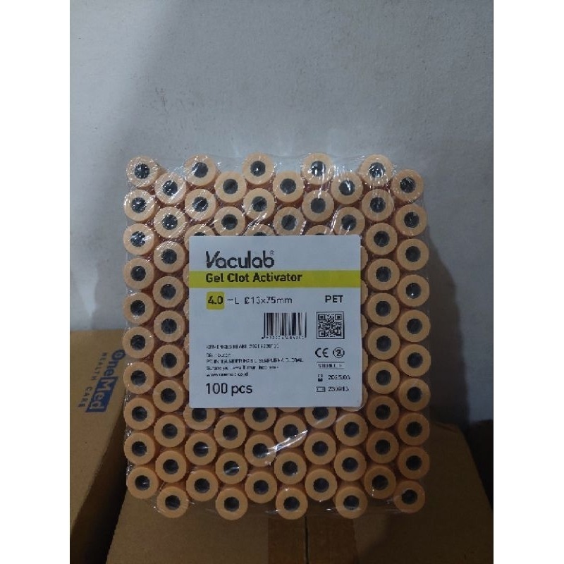 Tabung Gel Clot Activator Vacuum tube tutup Kuning