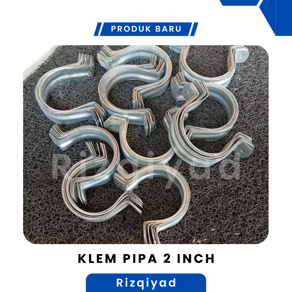 Klem Pipa 2" | Klem Omega | Klem Pipa Paralon | Clamp U Model besi Galvanis