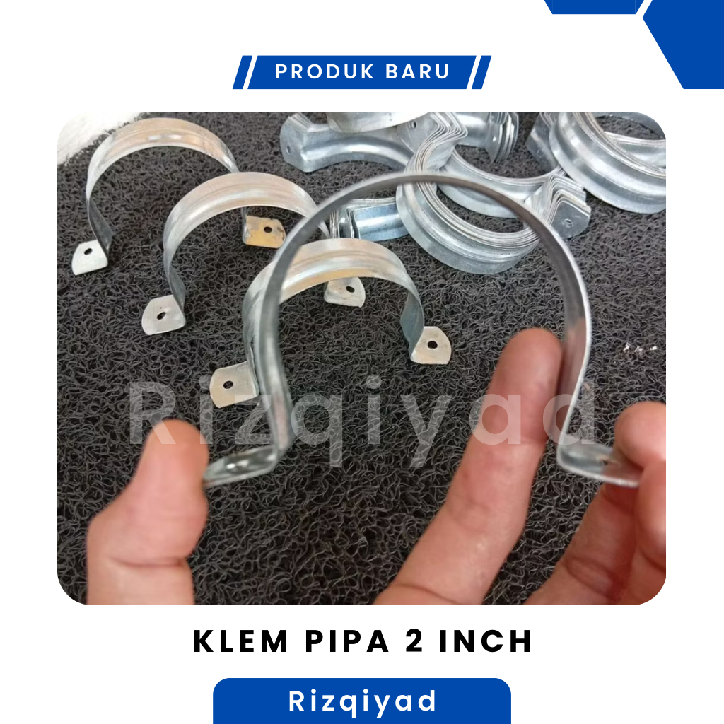 KLEM PIPA 2" KLEM OMEGA KLEM PIPA PARALON CLAMP U MODEL BESI GALVANIS ORIGINAL QUALITY