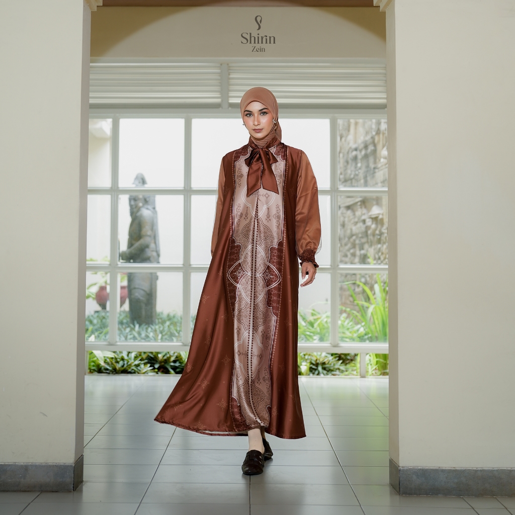 Shirin Zein - Gamis Lebaran 2026 Mewah Elegan Motif Etnik Melisa Series