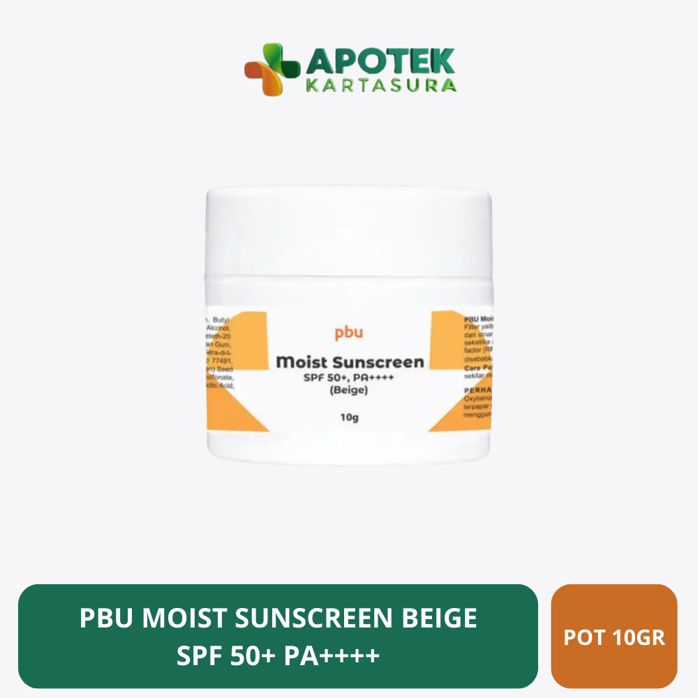 PBU Moist Sunscreen Beige SPF 50+ PA++++ 10gr - Sunscreen Wajah