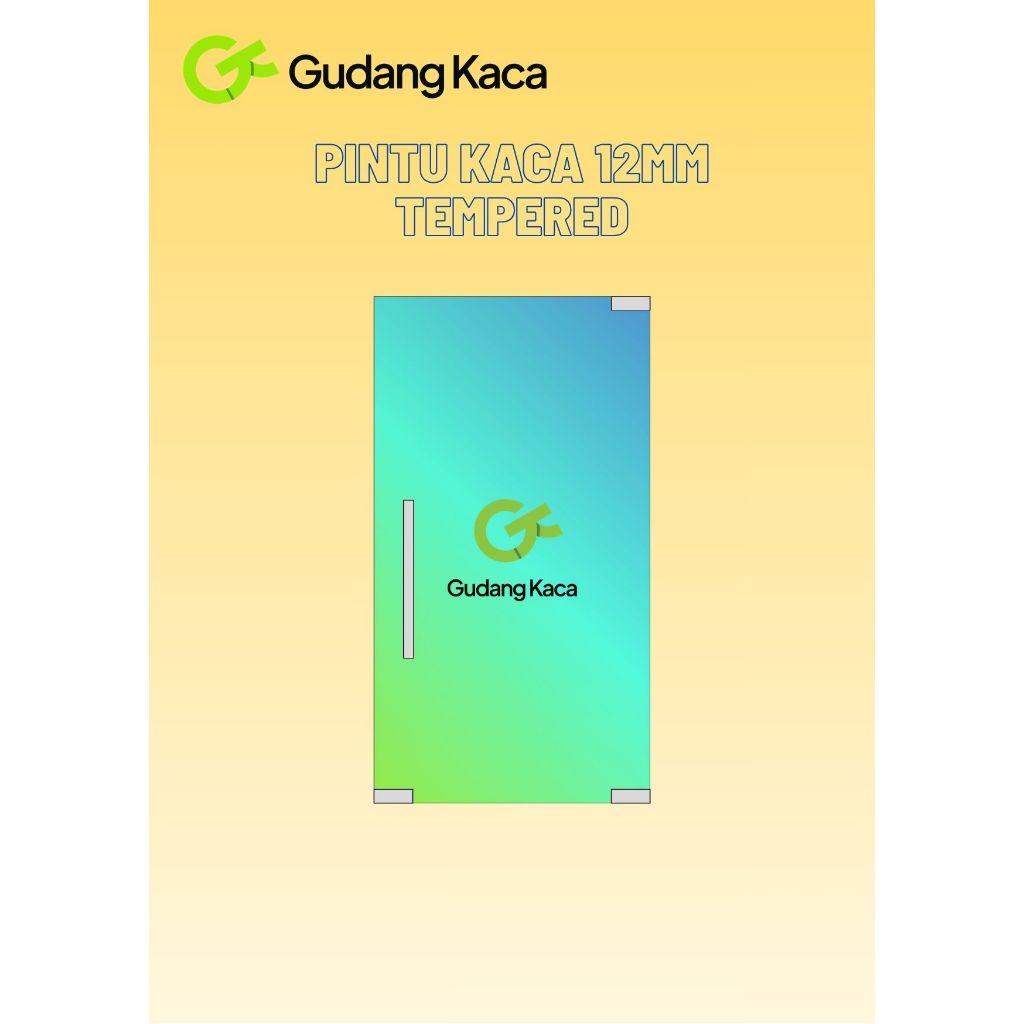 Pintu Kaca Frameless 12mm tempered floorhinge