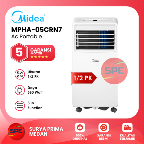 AC PORTABLE 1/2 PK MIDEA MPHA-05CRN7 GARANSI RESMI (MEDAN)