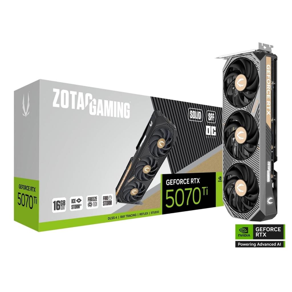 ZOTAC GAMING GeForce RTX 5070 Ti SOLID SFF OC 16GB GDDR7 - Zotac RTX 5070 Ti Solid SFF