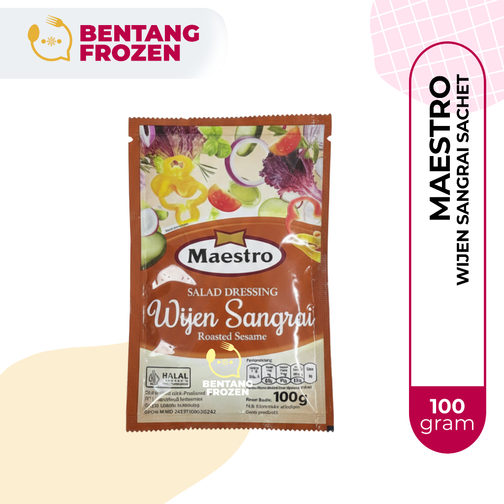 Maestro Wijen Sangrai Salad Dressing 100gr / Wijen Sangrai Sachet