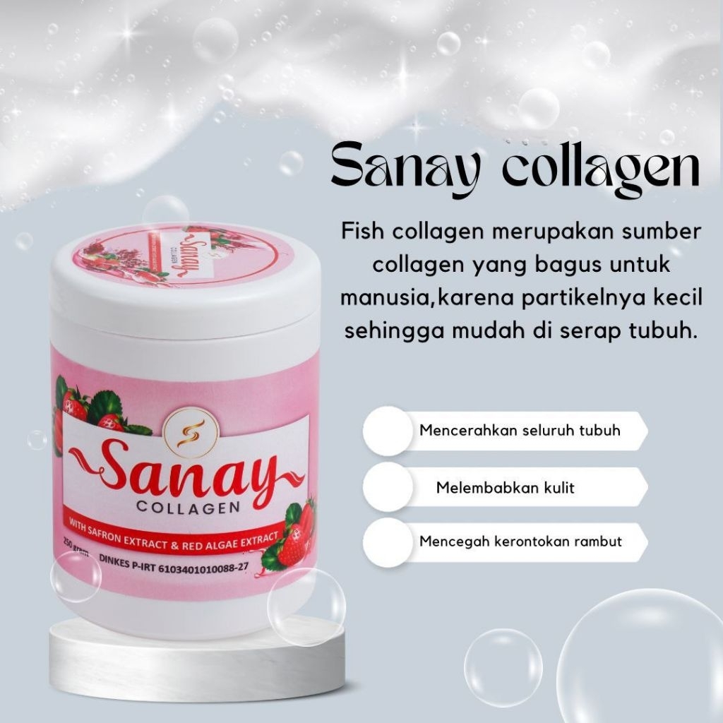 SANAY Collagen Murah / SANAY Diskon / Promo SANAY / Suplemen Pemutih BPOM / Minuman Collagen Halal /