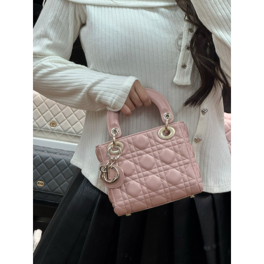 preloved like new lady dior mini ada chain strap vip ghw