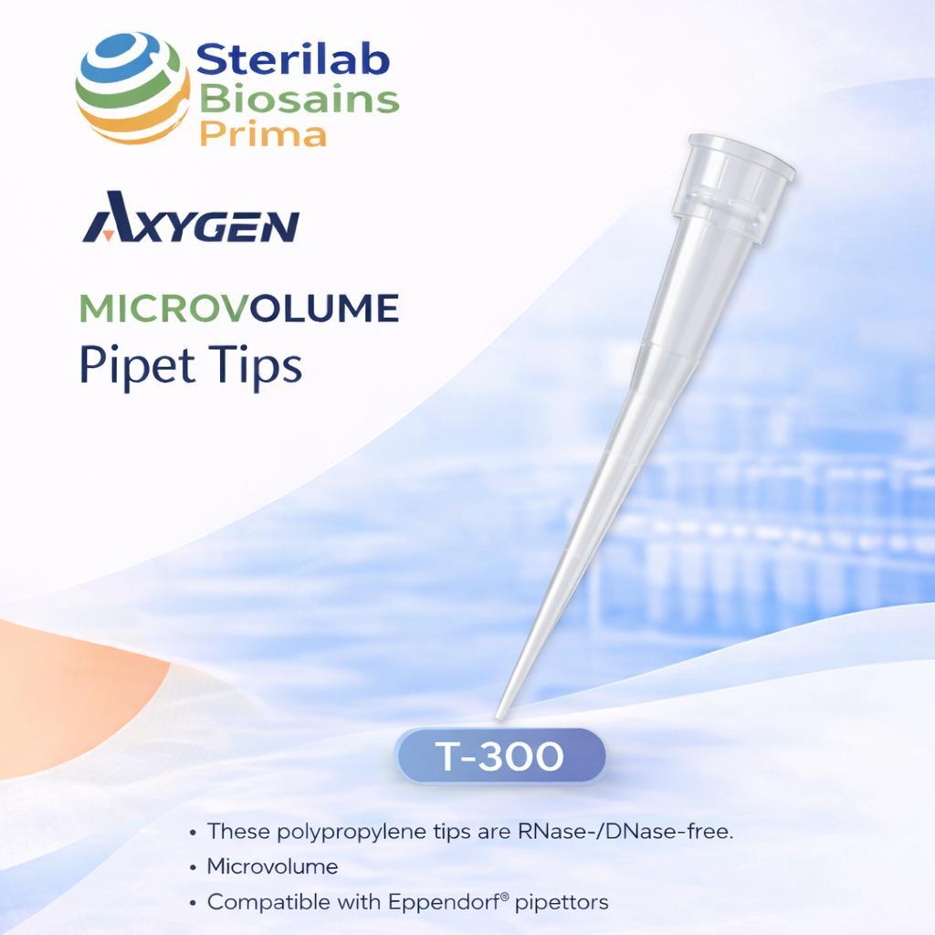Axygen T-300 White tip axygen. Microcrystal tips 0.5 - 10 ul, Non Filtered, Clear Bulk Pack 1000 Tip