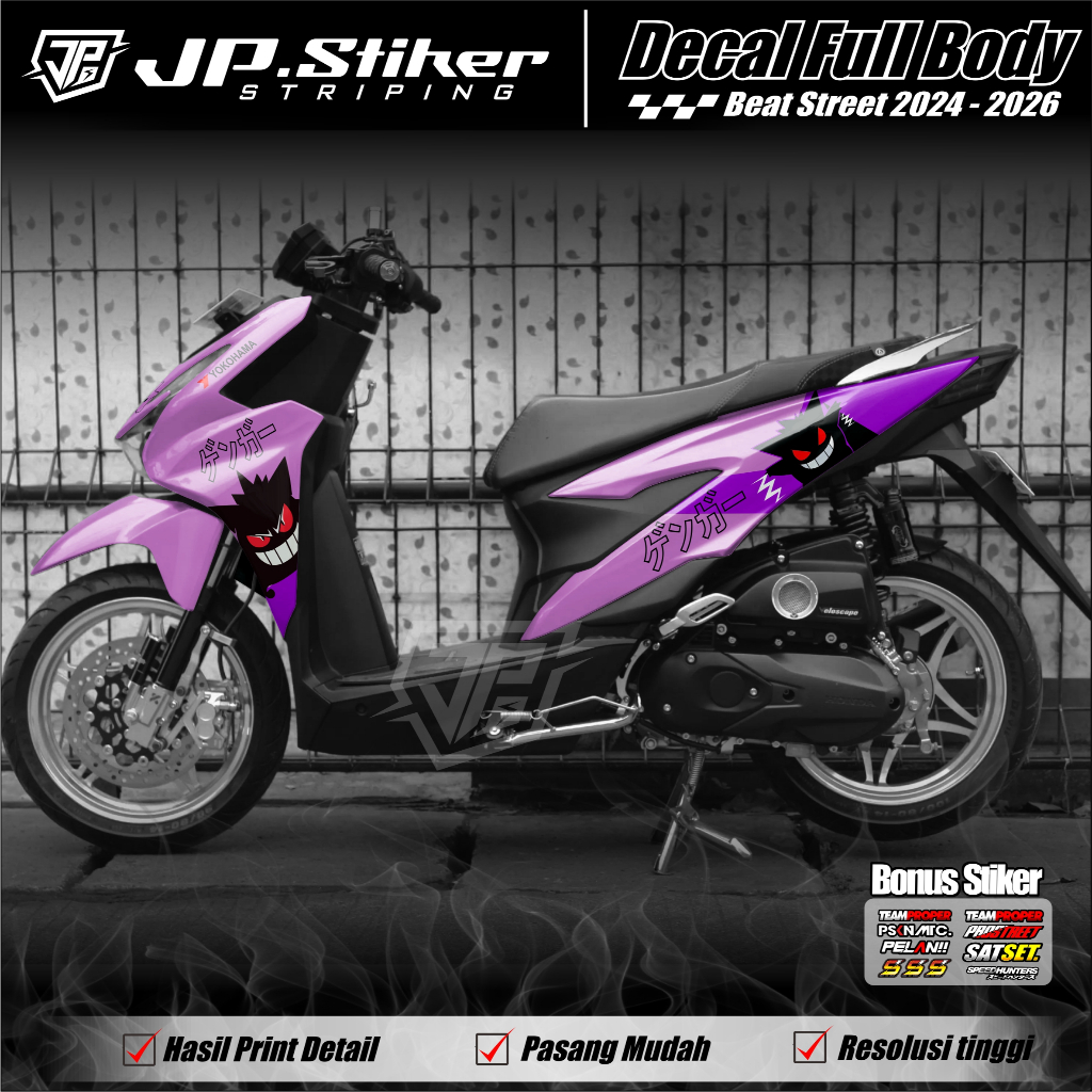 Decal Stiker Beat Deluxe CBS STREET 2024 2025 Full Body - Sticker Dekal Modifikasi Variasi Honda Bea