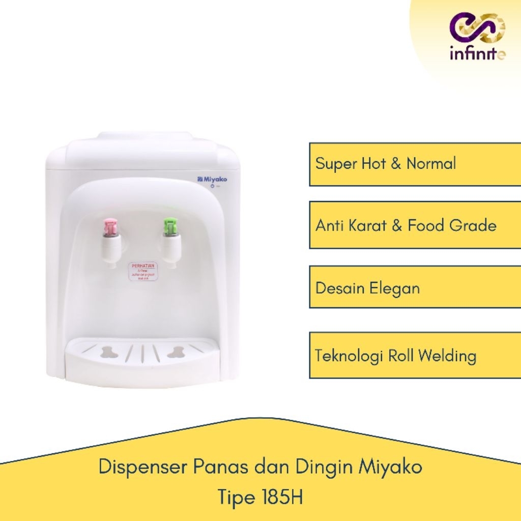 Dispenser Miyako WD185H – Dispenser Air Panas Meja Hemat Listrik