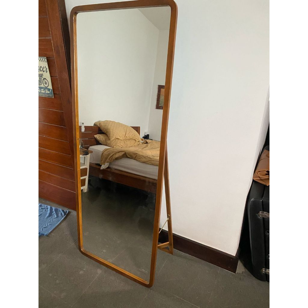 Cermin Berdiri Zen - Standing Mirror - Cermin Standing - Cermin Aesthetic - Kaca Berdiri