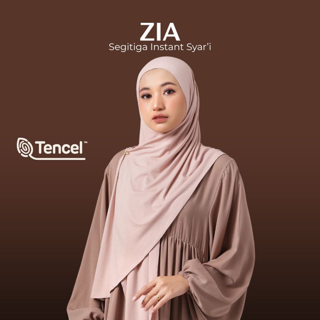 Hijab Umroh Tencel Zia Series Instant Syar'i Raina Signature
