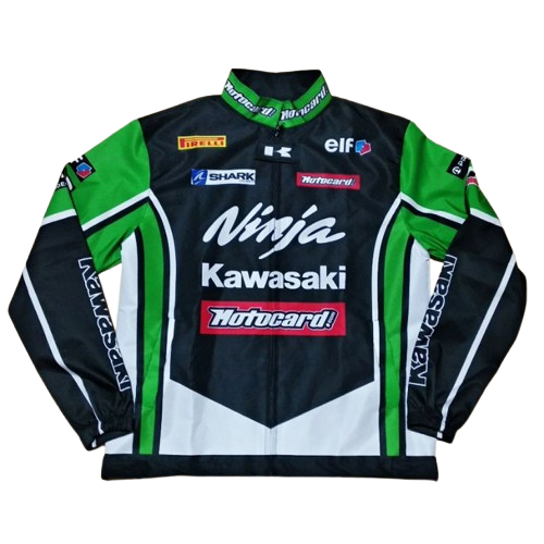 JAKET TOURING SUNMORI KAWASAKI NINJA TASLAN PREMIUM FULL PRINTING SUBLIMATION UNISEKS