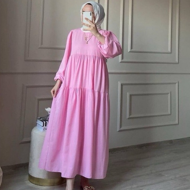 DRESS RUFFLE KATUN TOYOBO| DRESS KATUN TOYOBO | Dress susun 2 toyobo