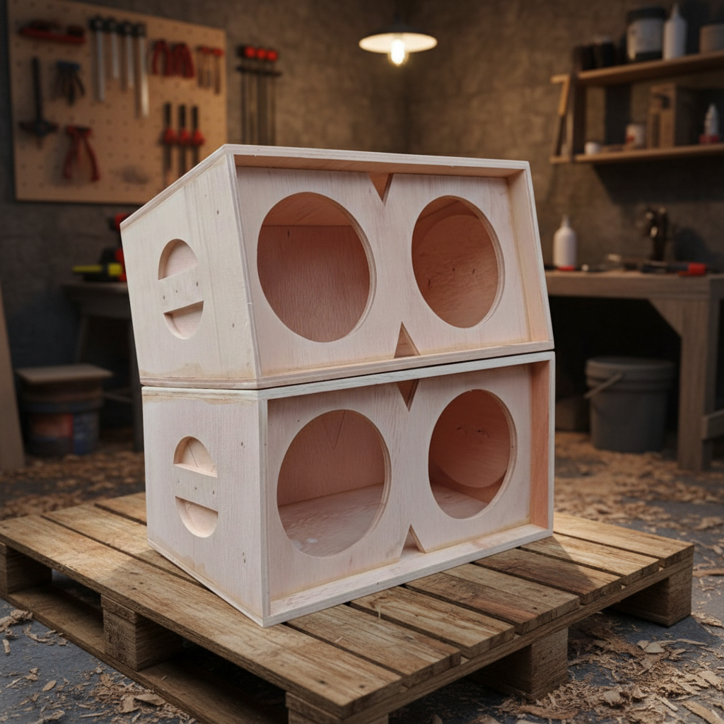 BOX SPEAKER LINE ARRAY 6 INCH DOUBLE TRIPLEK 9MM CUSTOM - BOX MINI LINE ARRAY 6