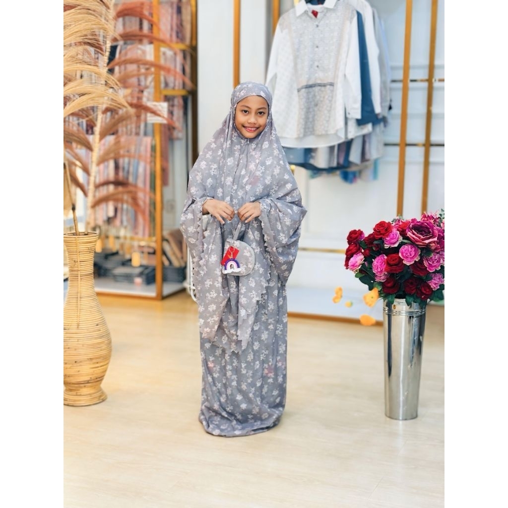 MUKENA PARASUT ANAK-MUKENA TRAVEL ANAK PARASUT