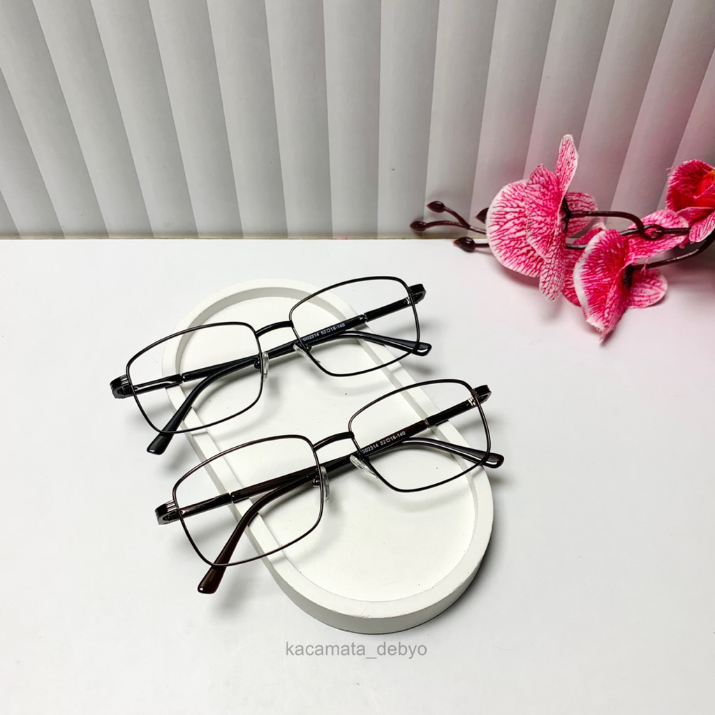 FRAME G02314/Kacamata Kotak/Kacamata Besi/Frame Kotak/Frame Besi/Kacamata Minus