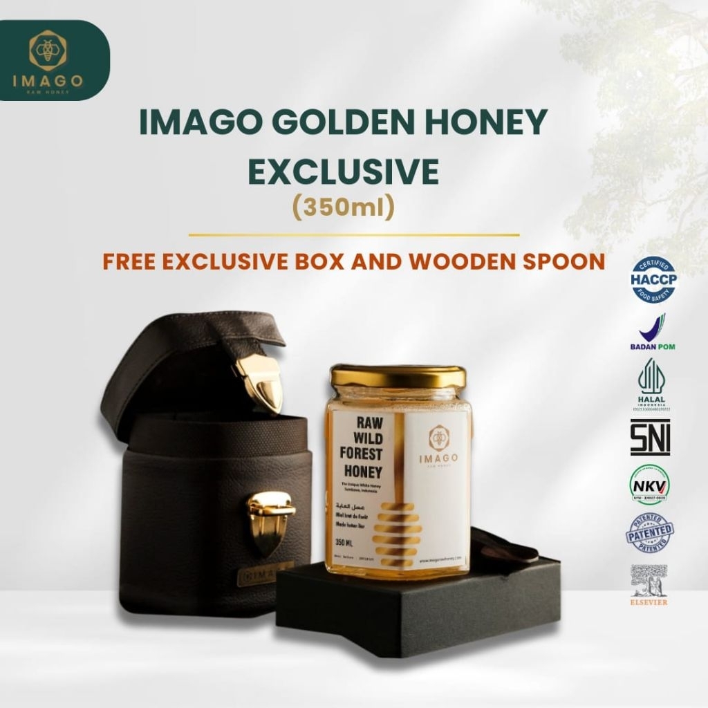 Imago Golden Honey 350 ML - Madu Hutan Murni/ Madu Asli/ Murni/ Madu Kesehatan/ Madu Kental/ Madu Pr