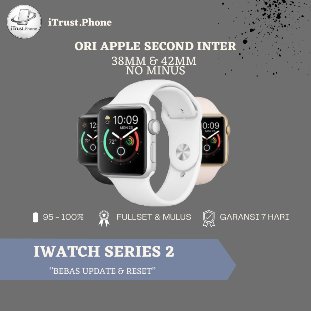 Apple Watch Series 2 Second 38mm 42mm iwatch Fullset Mulus Original 100% Inter Bergaransi