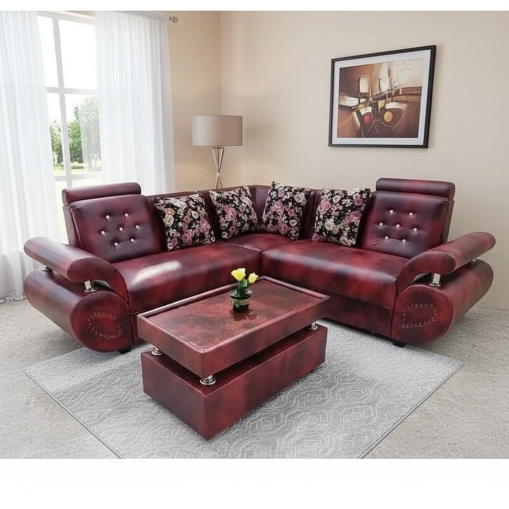 SOFA L MINIMALIS MODERN PREMIUM + MEJA | Sofa Sudut Ruang Tamu Mewah Elegan Empuk & Kokoh - pekanbar