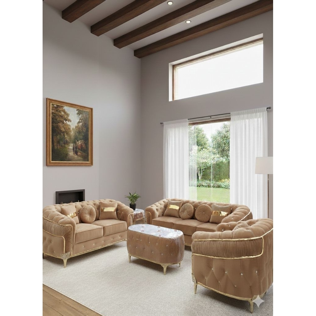 SOFA SULTAN ROYAL VELVET - RUANG TAMU MAKIN MEWAH & CLASSY - PEKANBARU - MURAH - SOFA LEBARAN