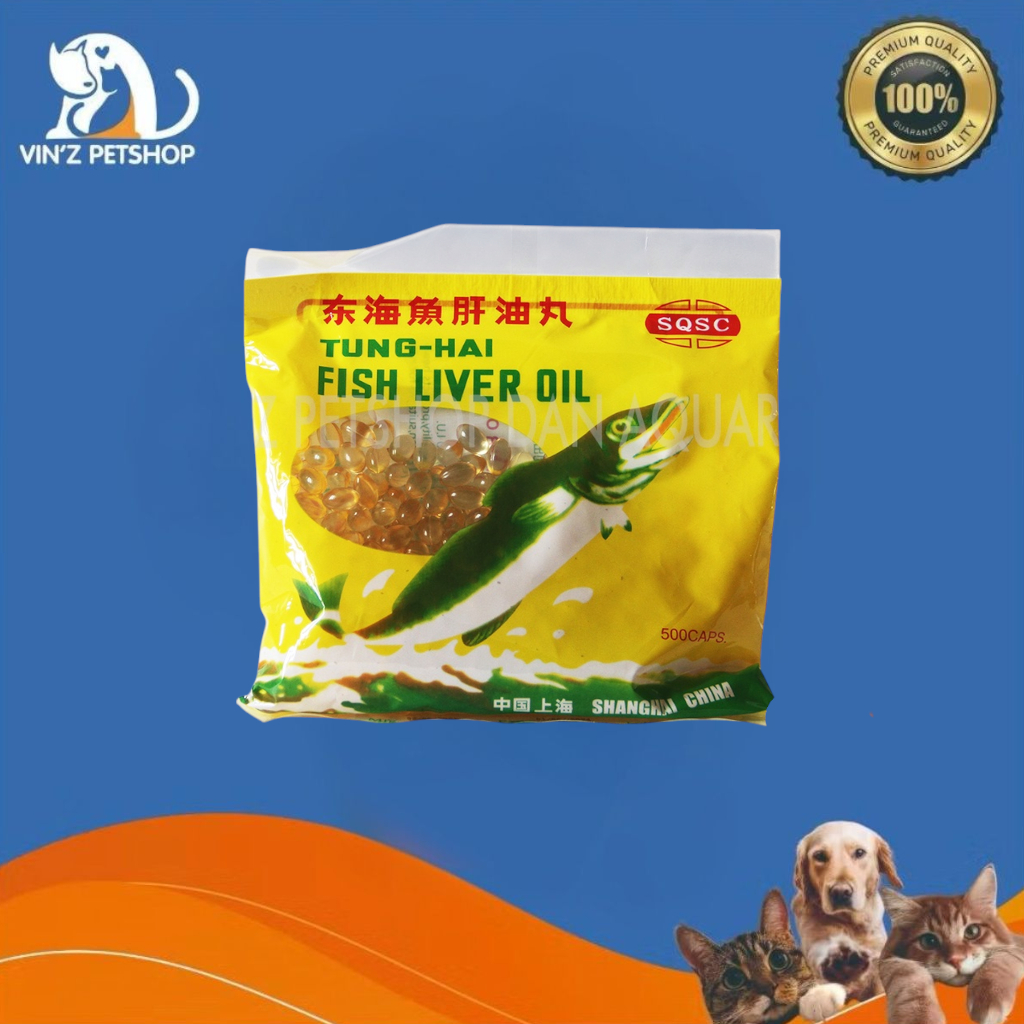 Minyak Ikan Tung Hai Fish Liver Oil isi 500 Kapsul Tunghai SSA Original