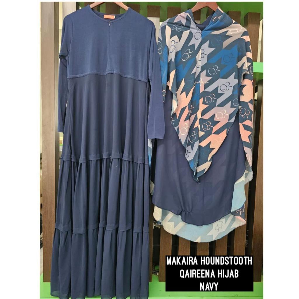 MAKAIRA HOUNDSTOOTH Series | Qaireena HIjab | Puspita Hijab Syari | Gamis Premium