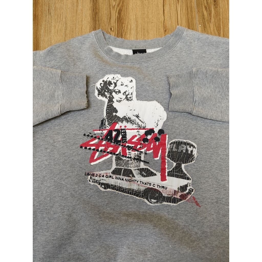 Vintage early 00's Stussy Crewneck Marilyn Monroe