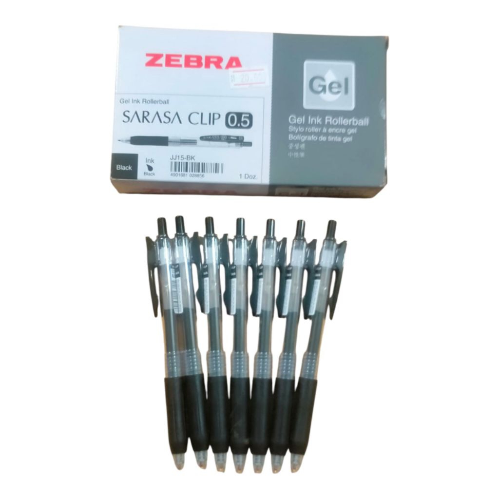 ECER PULPEN SARASA ZEBRA 0,5 PER 1PCS / SARASA CLIP 0,5  JJ15-BK PEN GEL INK