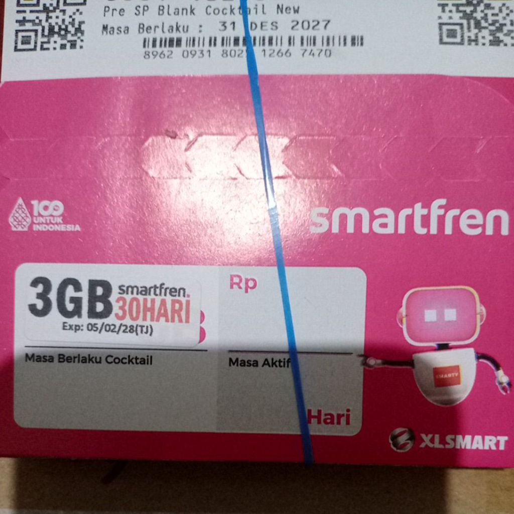 SMARTFREN 3GB 30HARI 50PCS
