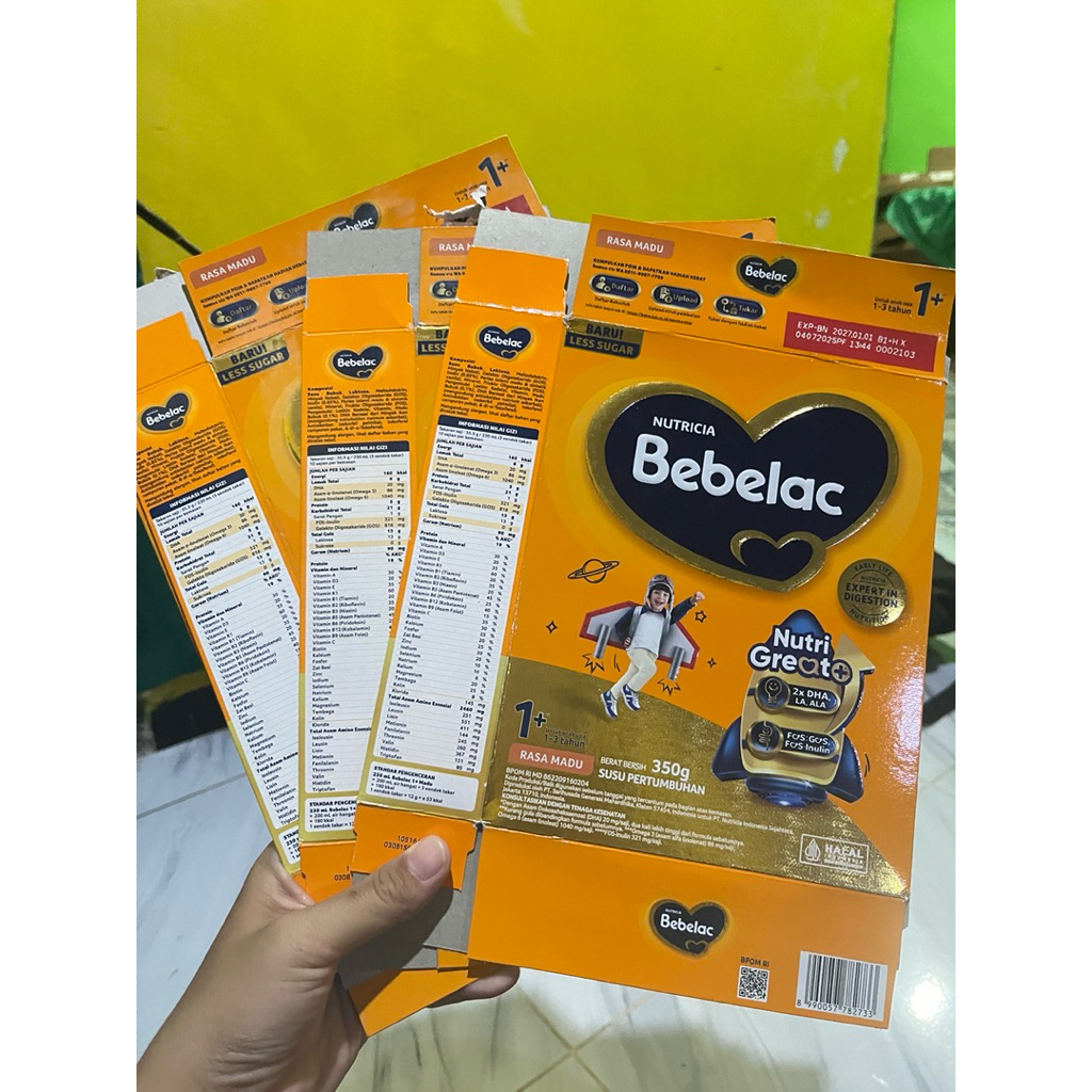 (Termurah) Kardus Susu Bebelac 1-3 bekas pemakaian pribadi