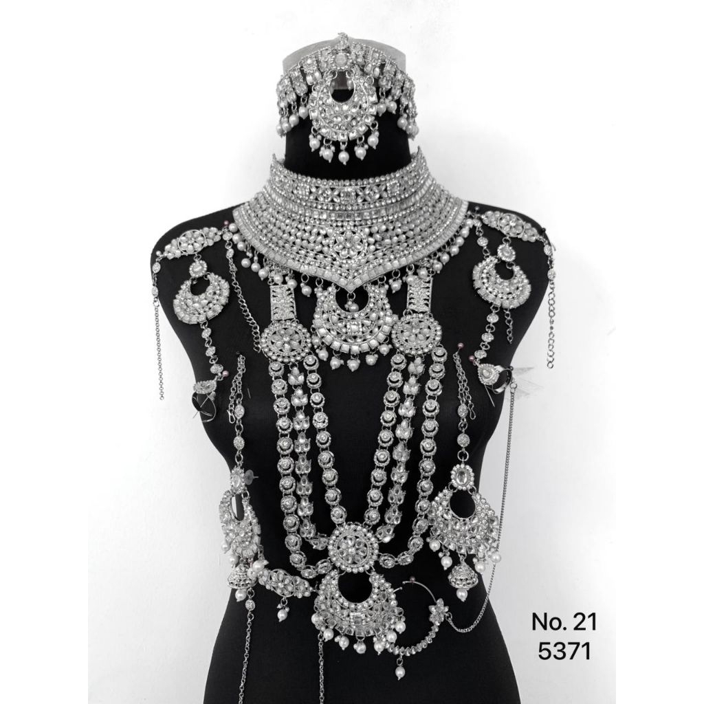 Kalung Pengantin India Lengkap – Gold & Silver (Wedding Bridal Set)
