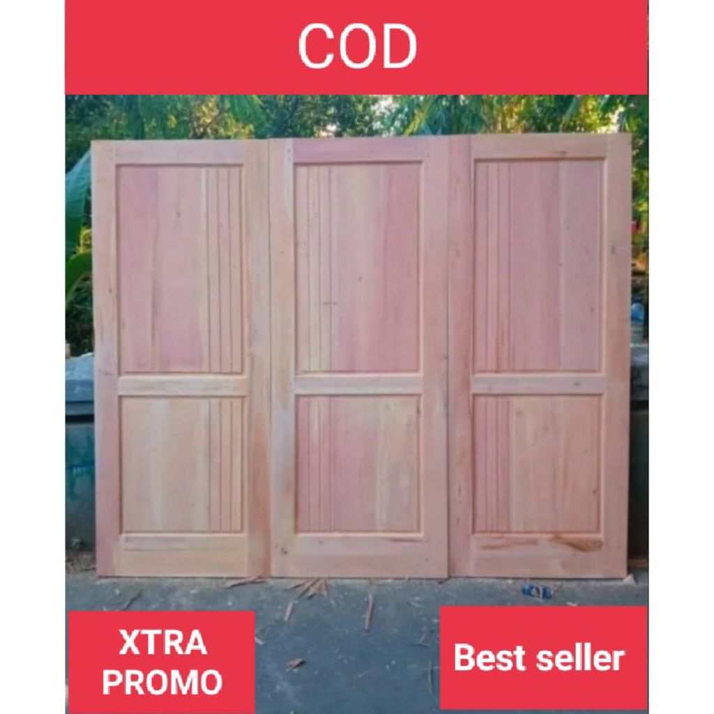 Daun pintu kamar kayu mahoni 200x80 Daun pintu minimalis