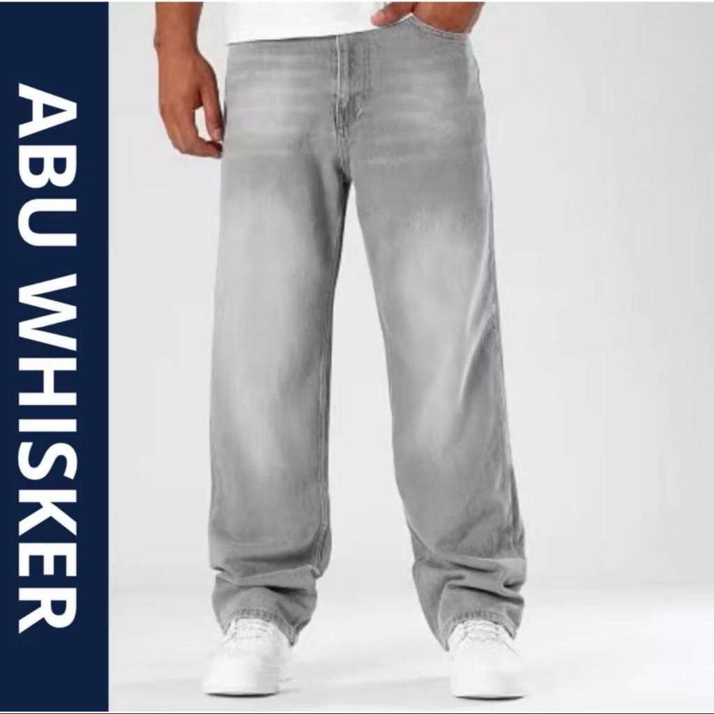 Celana Jeans Pria Baggy Loose Fit Celana Jeans Pria Washed Loose Pants Celana Baggy Jeans Pria