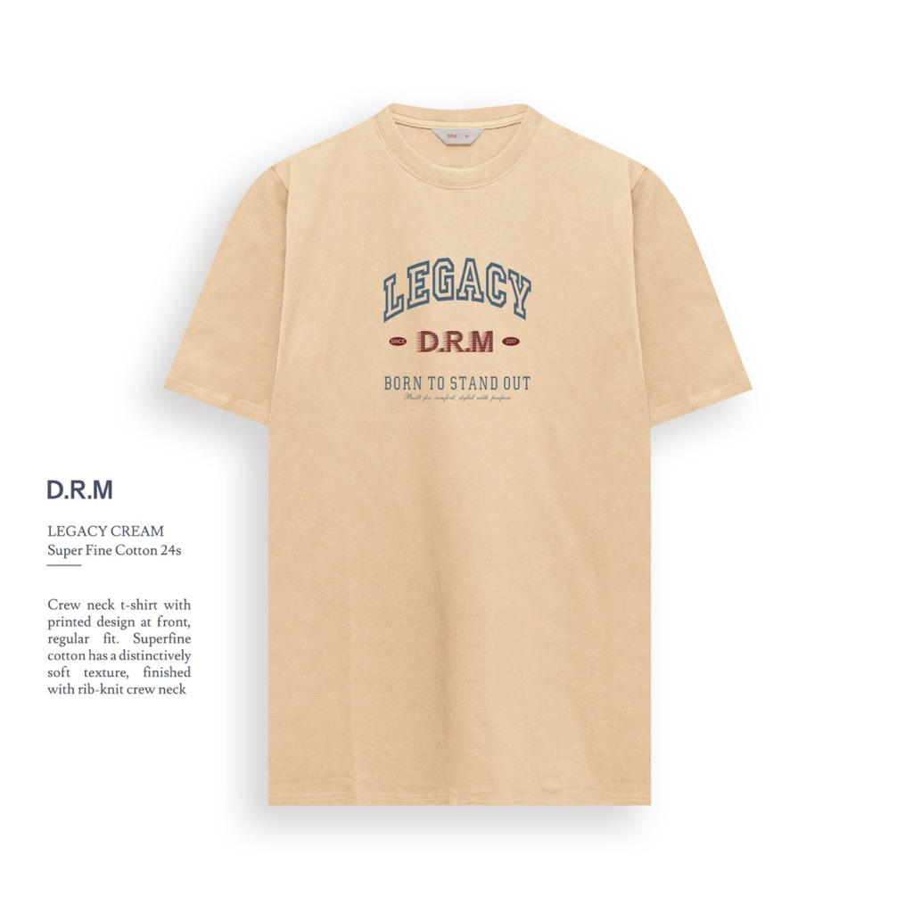 kaos drm | drm wear ~ tshirt legacy crem