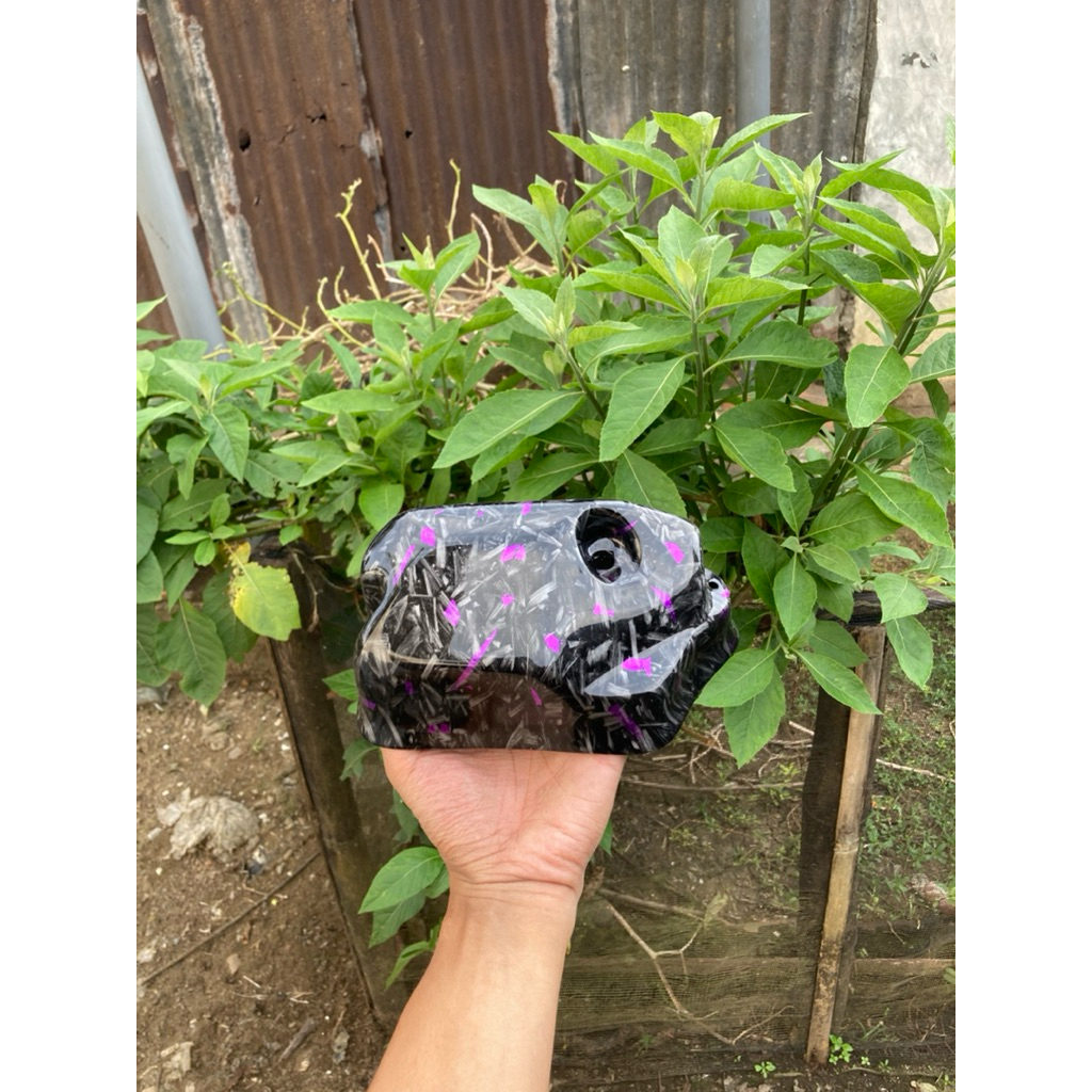 Tutup karbu vespa model polini vespa super px carbon forget ungu