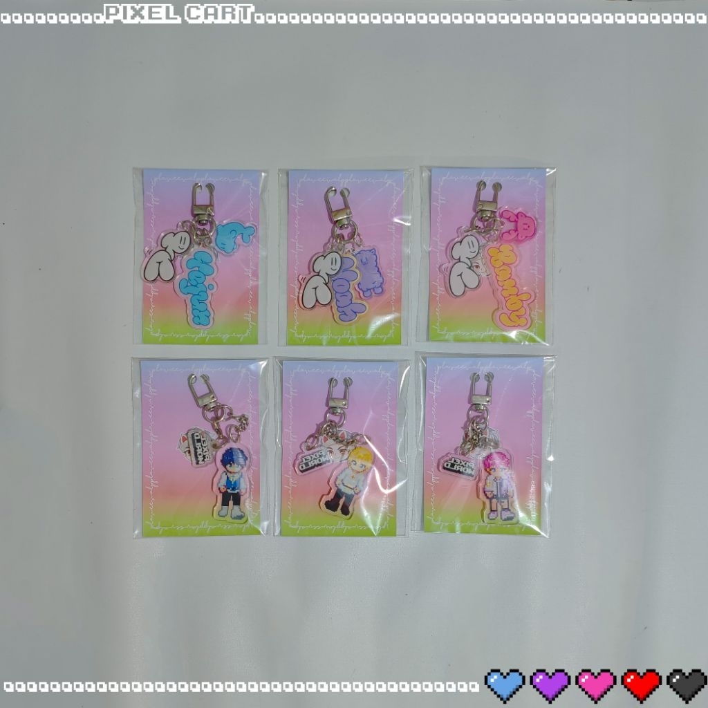PLAVE UNSEALED ACRYLIC KEYRING PIXEL WORLD YEJUN NOAH BAMBY EUNHO HAMIN