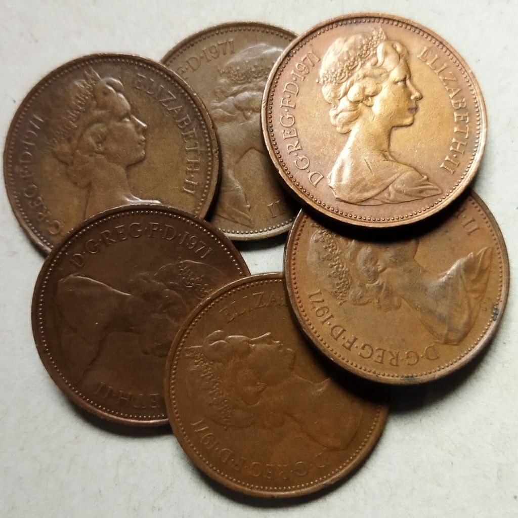 Koin 2 New pence 1971 Elizabeth