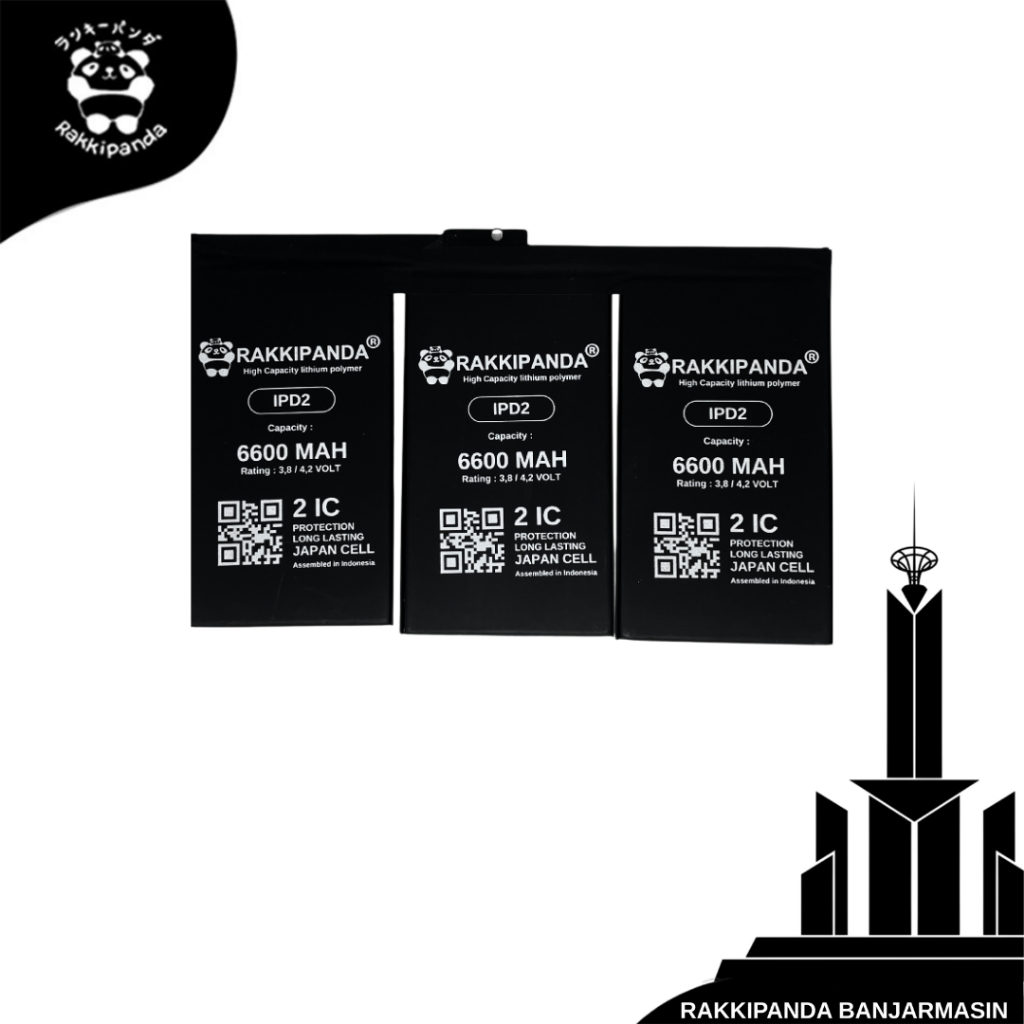 Baterai RakkiPanda iPad 2 A1395 / A1396 / A1397