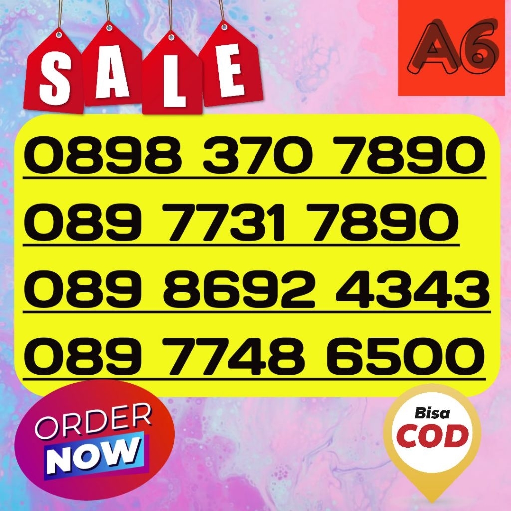 NOMER CANTIK TRI 11 ANGKA (A6) Kartu Wajib Registrasi ke 4444 Bisa COD Order Now