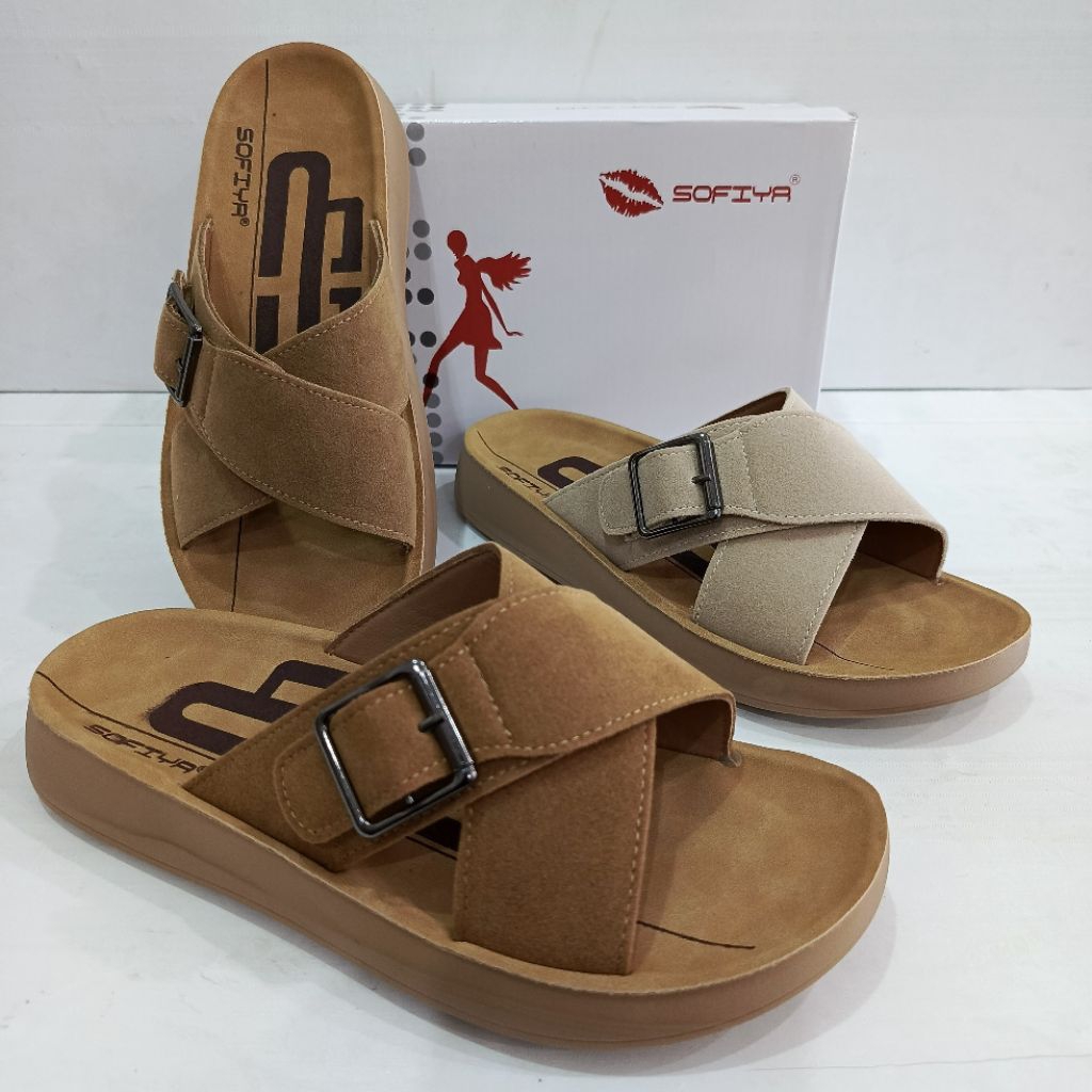 Sandal Sofiya Hak Rendah 3cm tipe 9094-1A | Sandal Sofiya 9094-10A