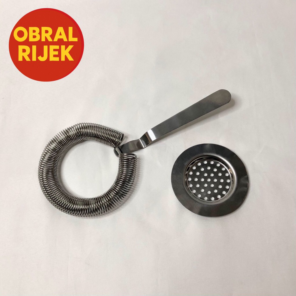 [RIJEK RUSAK] Cocktail Strainer Stainless Steel Bar Tools - BRW9