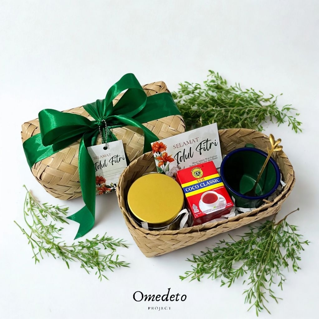 Hampers Lebaran Mug Enamel Teh Klasik | Giftset Lebaran Idul Fitri Unik Minimalist Aesthetic | Hampe