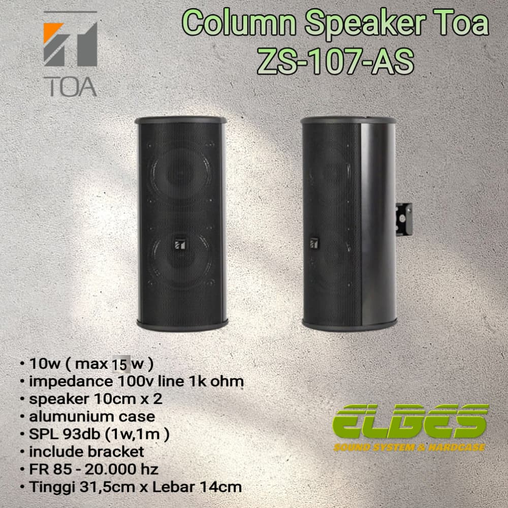 Speaker Coloumn TOA ZS107C ZS207C AS speaker masjid dinding colom Original TOA