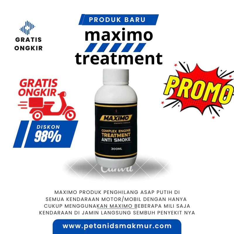 MAXIMO ENGINE TREATMENT Mengurangi Asap Pemeliharaan Mesin 300ml Aditif Oli