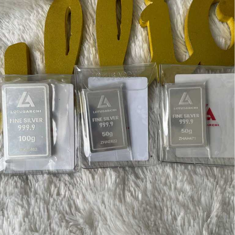 perak lokal/perak lotus archi/perak lotus/fine silver lotus/logam mulia perak lotus archi/perak bar