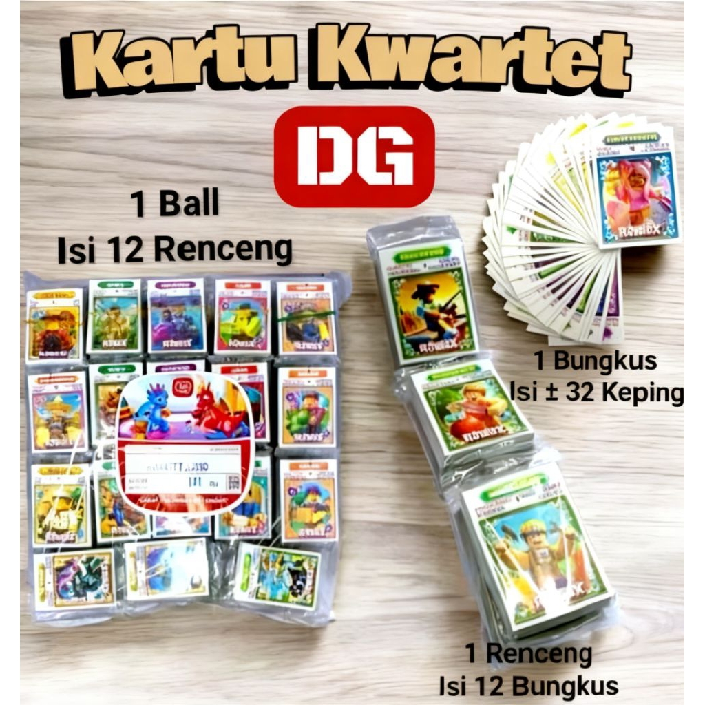 KARTU GAMBARAN KWARTET DG JUMBO GAMBARAN KARTU MAINAN KWARTET MAINAN UMBUL MAINAN JADUL MAINAN KARTU