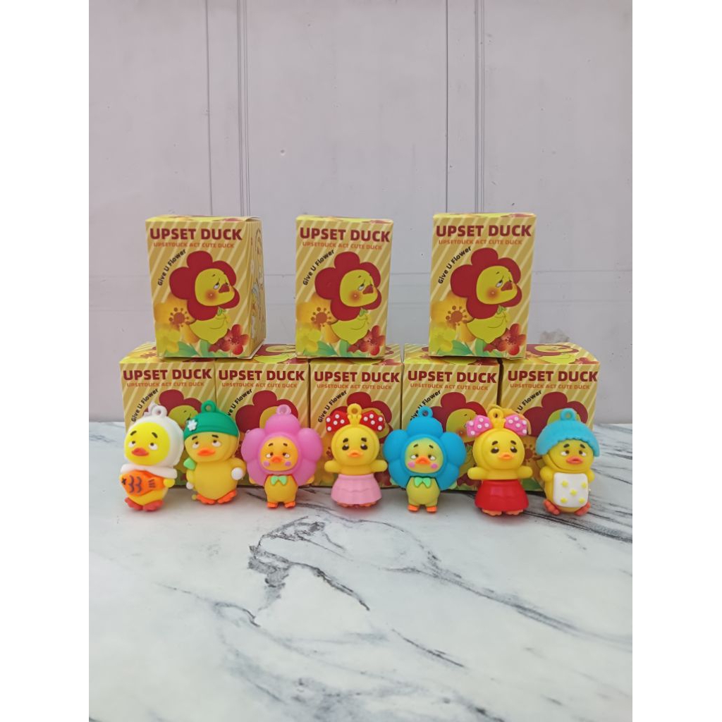 Mainan Anak Gantungan Kunci Blind Box / Mainan Anak Blind Box Upset Duck