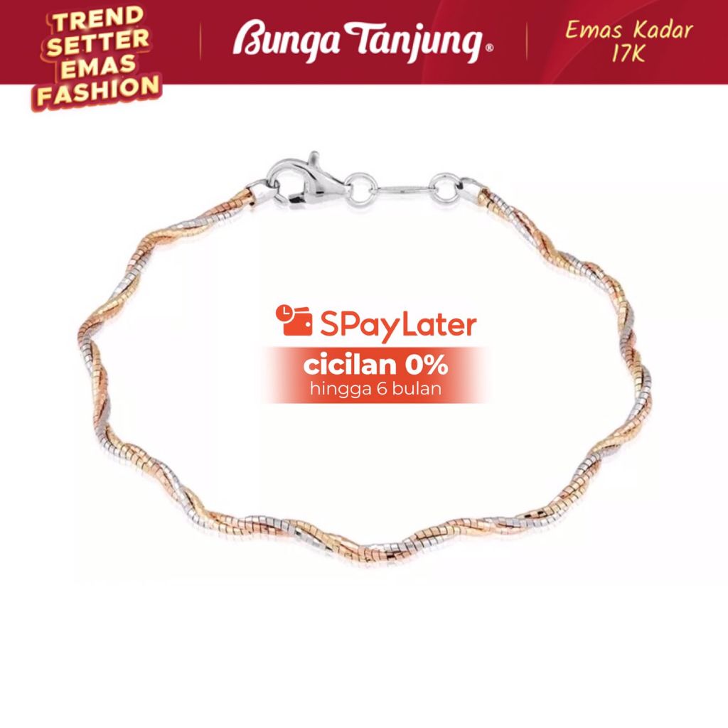 GELANG CHOKER GELOMBANG - EMAS 17K - BUNGA TANJUNG GOLD